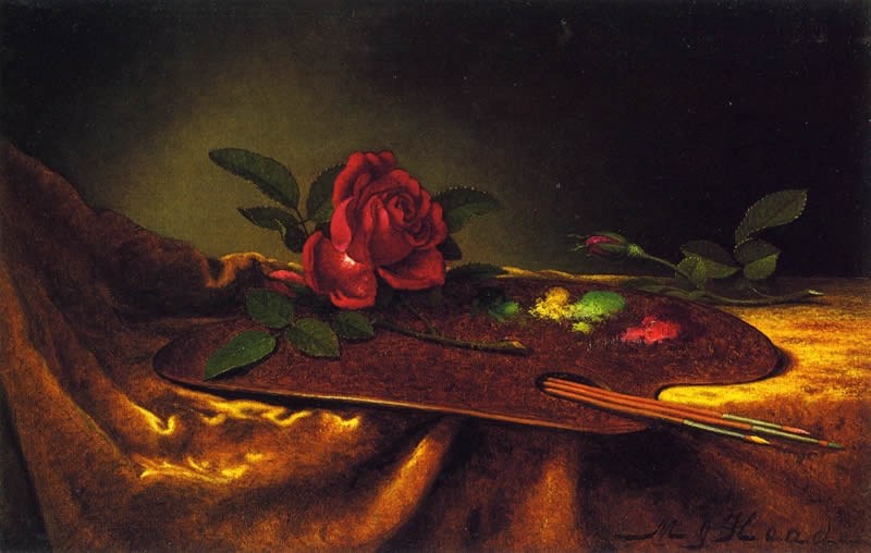 Martin Johnson Heade Roses on a Palette